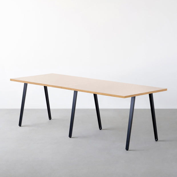 THE TABLE / リノリウム レッド・オレンジ系 × Black Steel × W181 - 300cm