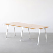 THE TABLE / リノリウム レッド・オレンジ系 × White Steel × W181 - 300cm