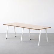 THE TABLE / リノリウム レッド・オレンジ系 × White Steel × W181 - 300cm