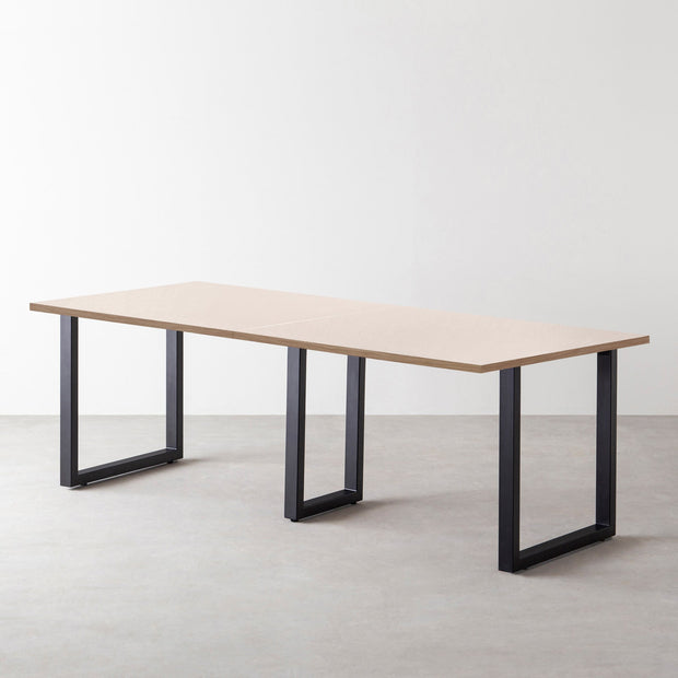 THE TABLE / リノリウム レッド・オレンジ系 × Black Steel × W181 - 300cm