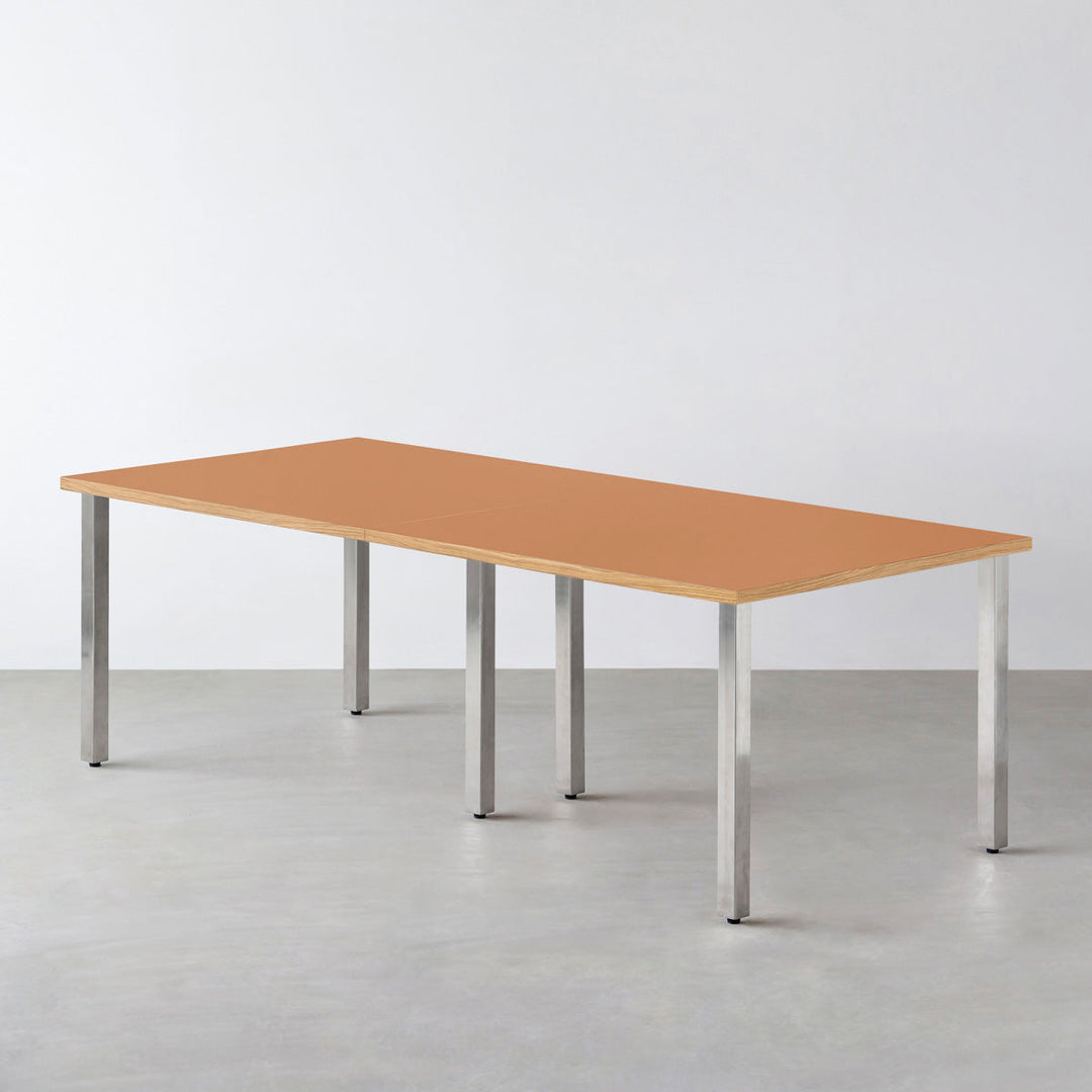 THE TABLE / リノリウム レッド・オレンジ系 × Stainless × W181