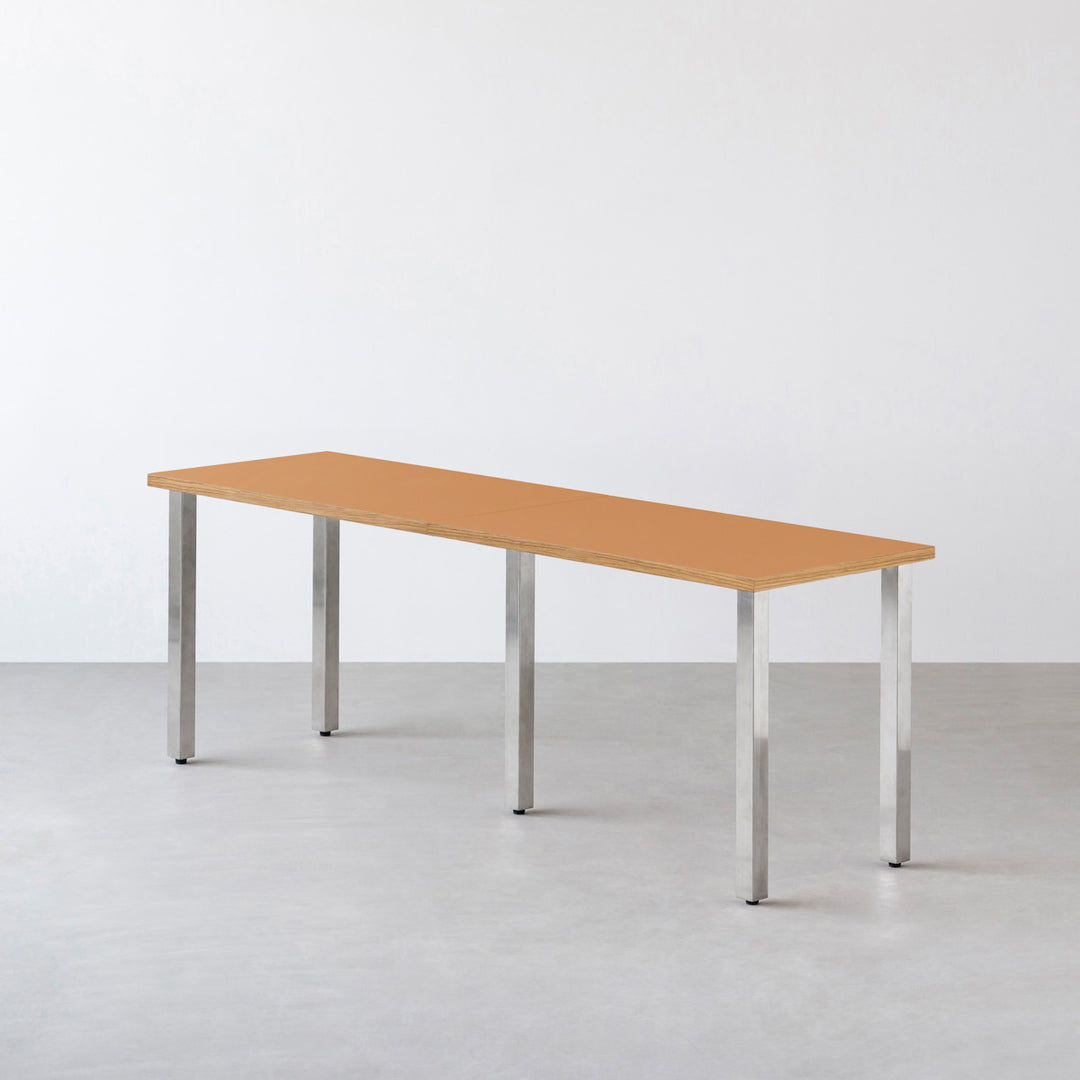 THE TABLE / リノリウム レッド・オレンジ系 × Stainless × W181