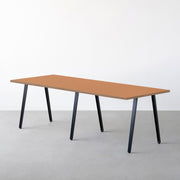 THE TABLE / リノリウム レッド・オレンジ系 × Black Steel × W181 - 300cm