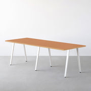 THE TABLE / リノリウム レッド・オレンジ系 × White Steel × W181 - 300cm