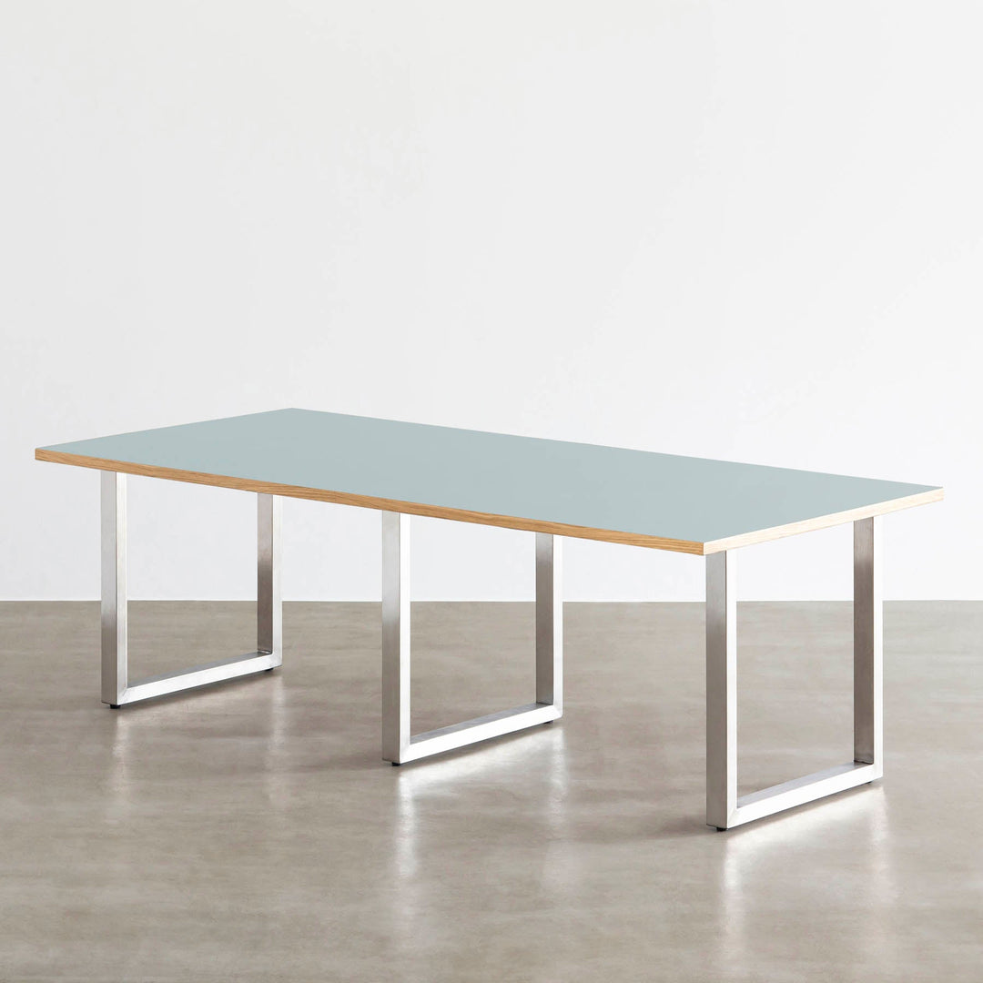 THE TABLE / リノリウム ブルー系 × Stainless × W181 - 300cm
