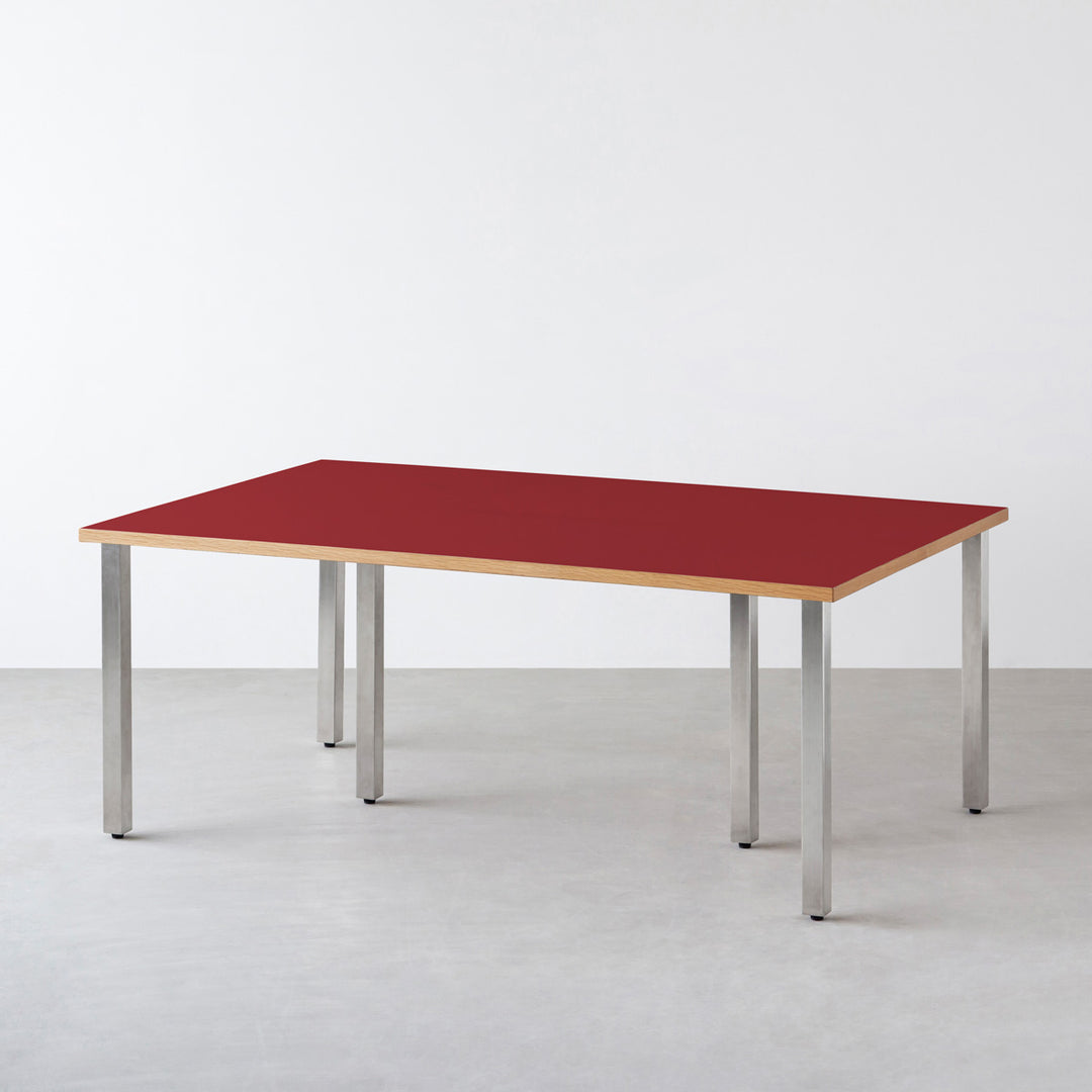 THE TABLE / リノリウム レッド・オレンジ系 × Stainless × W100