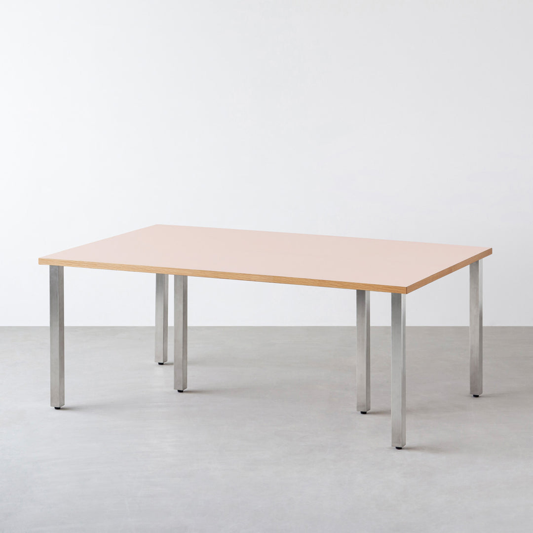 THE TABLE / リノリウム レッド・オレンジ系 × Stainless × W100