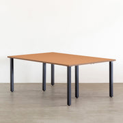 THE TABLE / リノリウム レッド・オレンジ系 × Black Steel × W100 