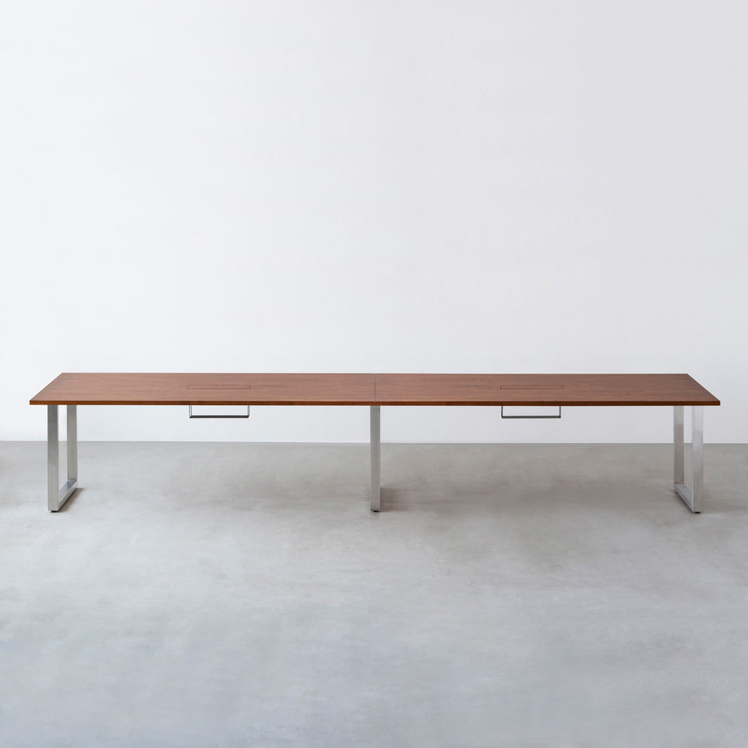 THE TABLE / ラバーウッド ブラウン × Stainless × W301 - 400cm