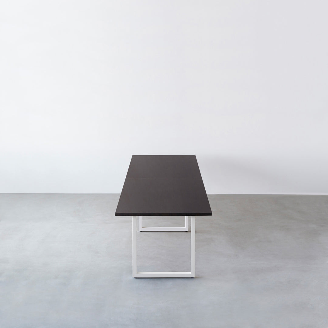 THE TABLE / ラバーウッド ブラックブラウン × White Steel × W301