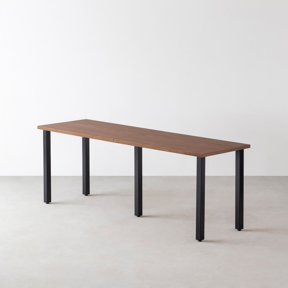THE TABLE / ウォルナット × Black Steel × W181 - 300cm D40 - 69cm