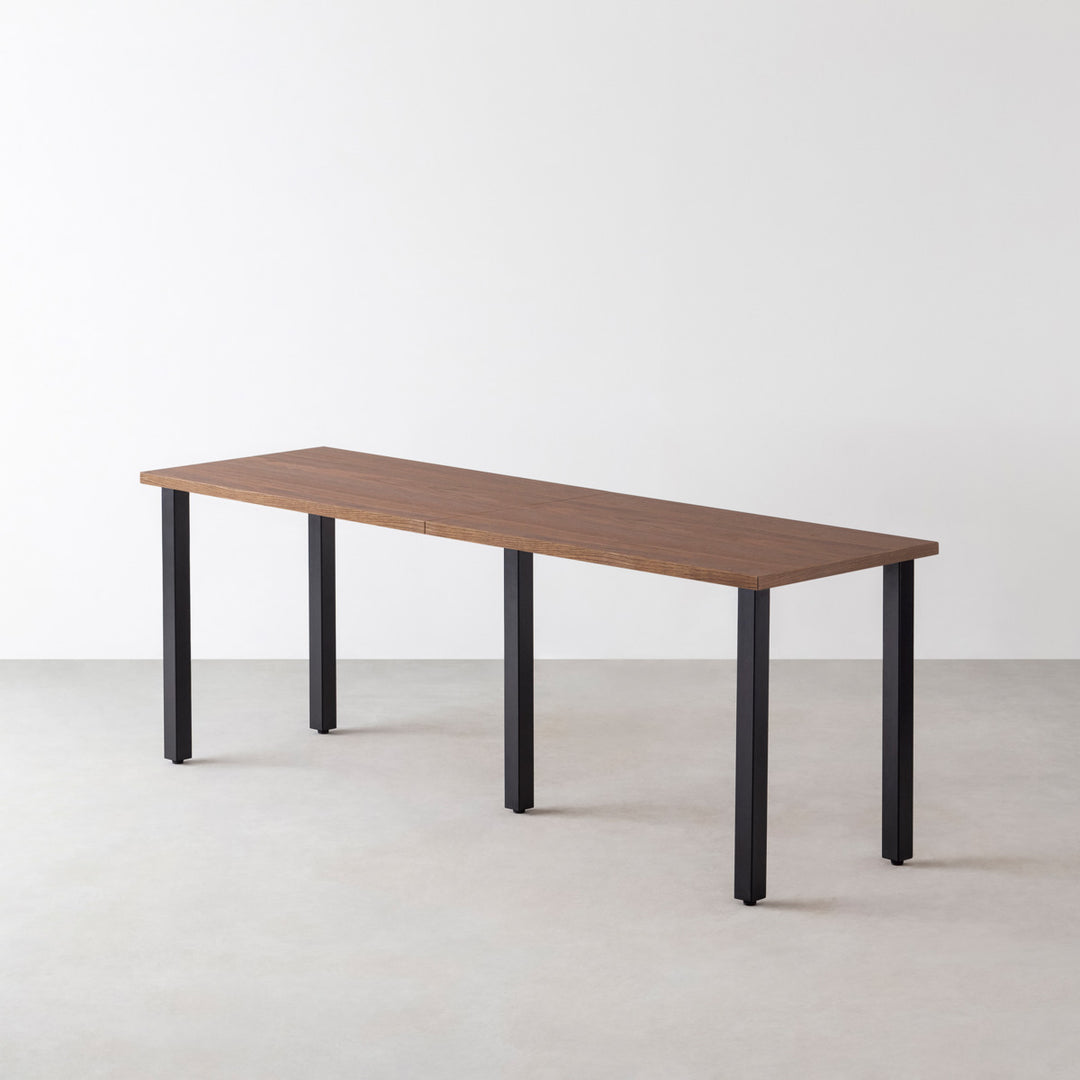 THE TABLE / ウォルナット × Black Steel × W181 - 300cm D40 - 69cm