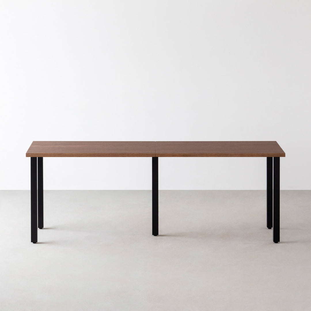THE TABLE / ウォルナット × Black Steel × W181 - 300cm D40 - 69cm