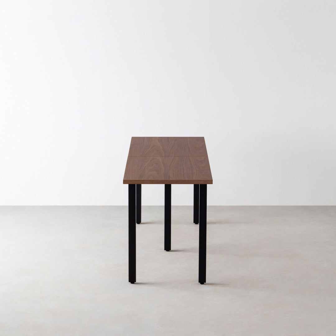THE TABLE / ウォルナット × Black Steel × W181 - 300cm D40 - 69cm