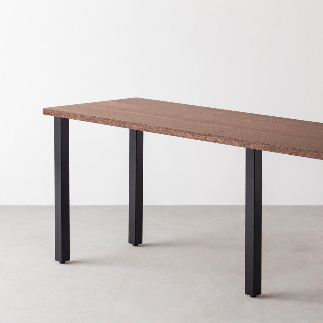 THE TABLE / ウォルナット × Black Steel × W181 - 300cm D40 - 69cm