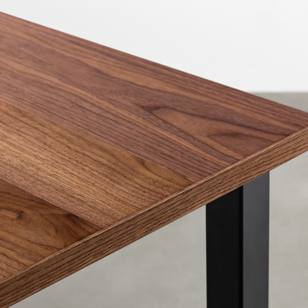 THE TABLE / ウォルナット × Black Steel × W181 - 300cm D40 - 69cm