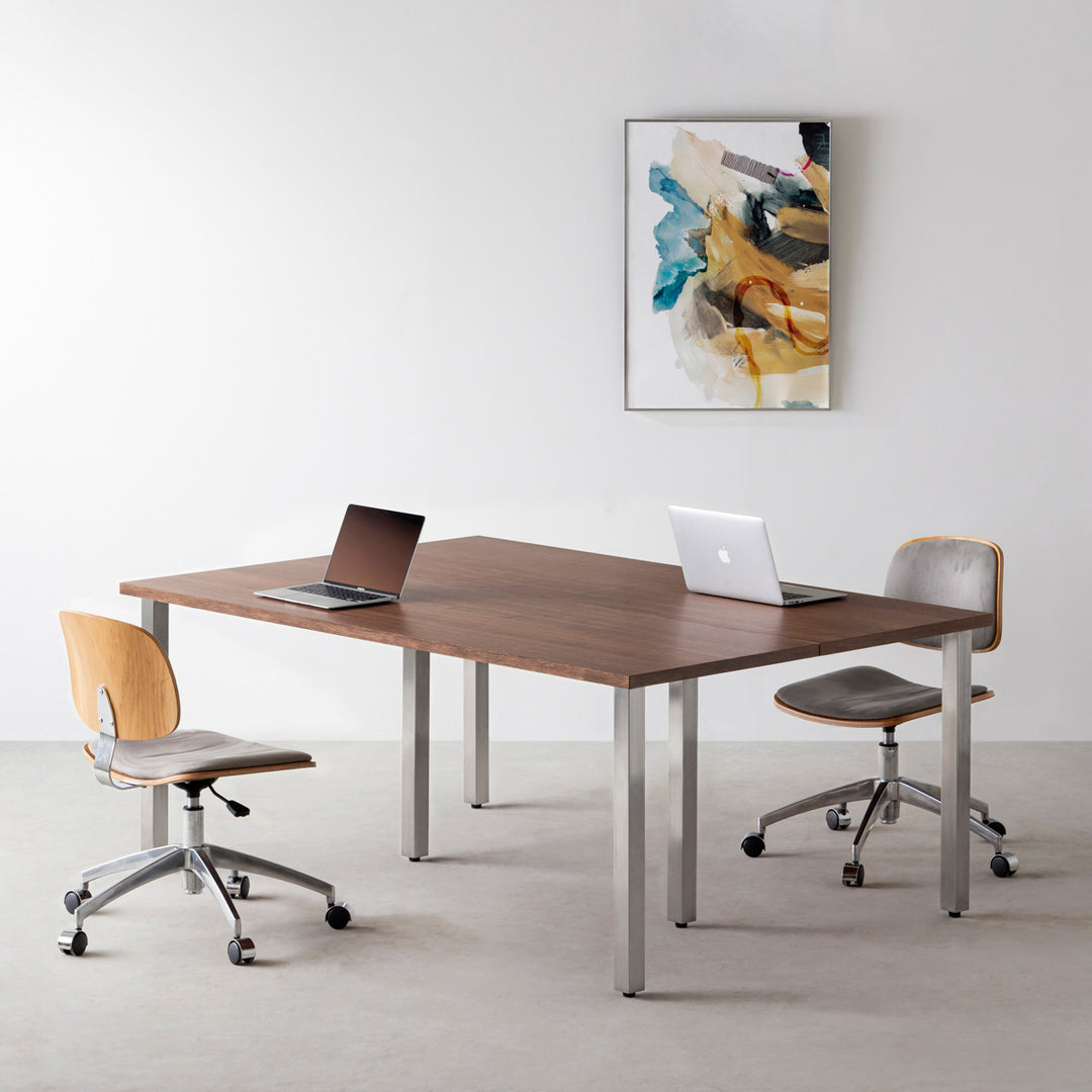 THE TABLE / ウォルナット × Stainless × W150 - 180cm D80 - 120cm