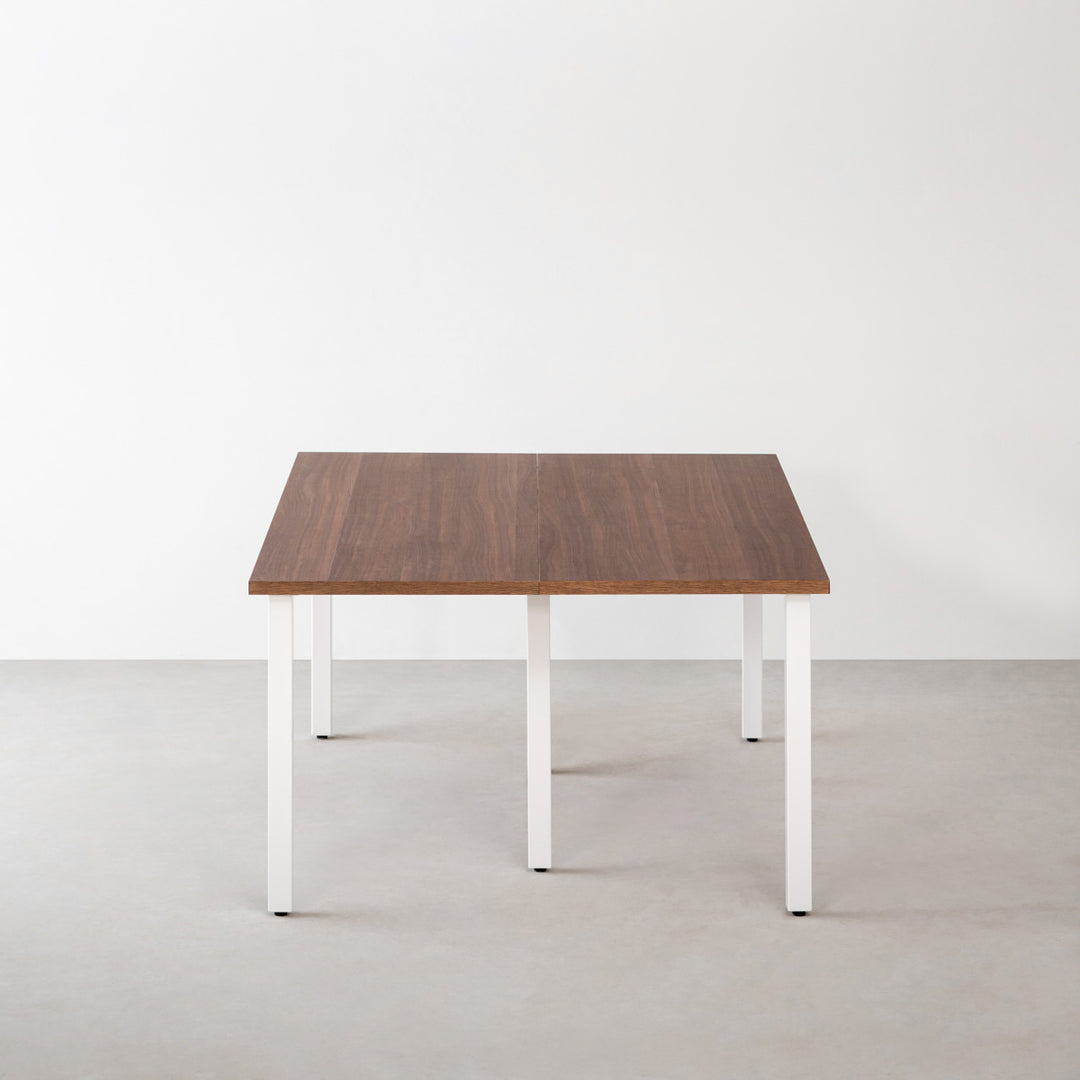 THE TABLE / ウォルナット × White Steel × W150 - 180cm D80 - 120cm
