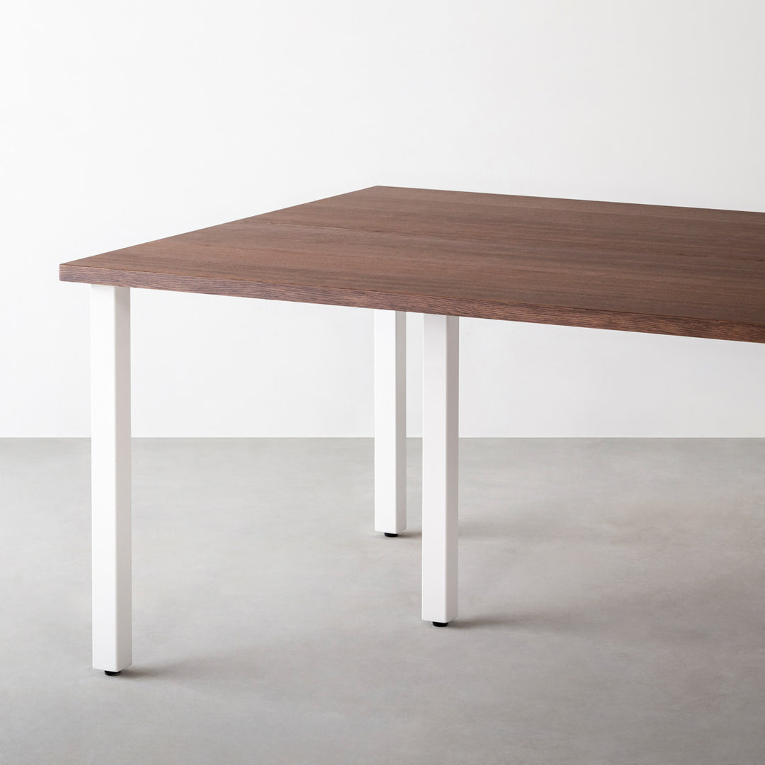 THE TABLE / ウォルナット × White Steel × W150 - 180cm D80 - 120cm