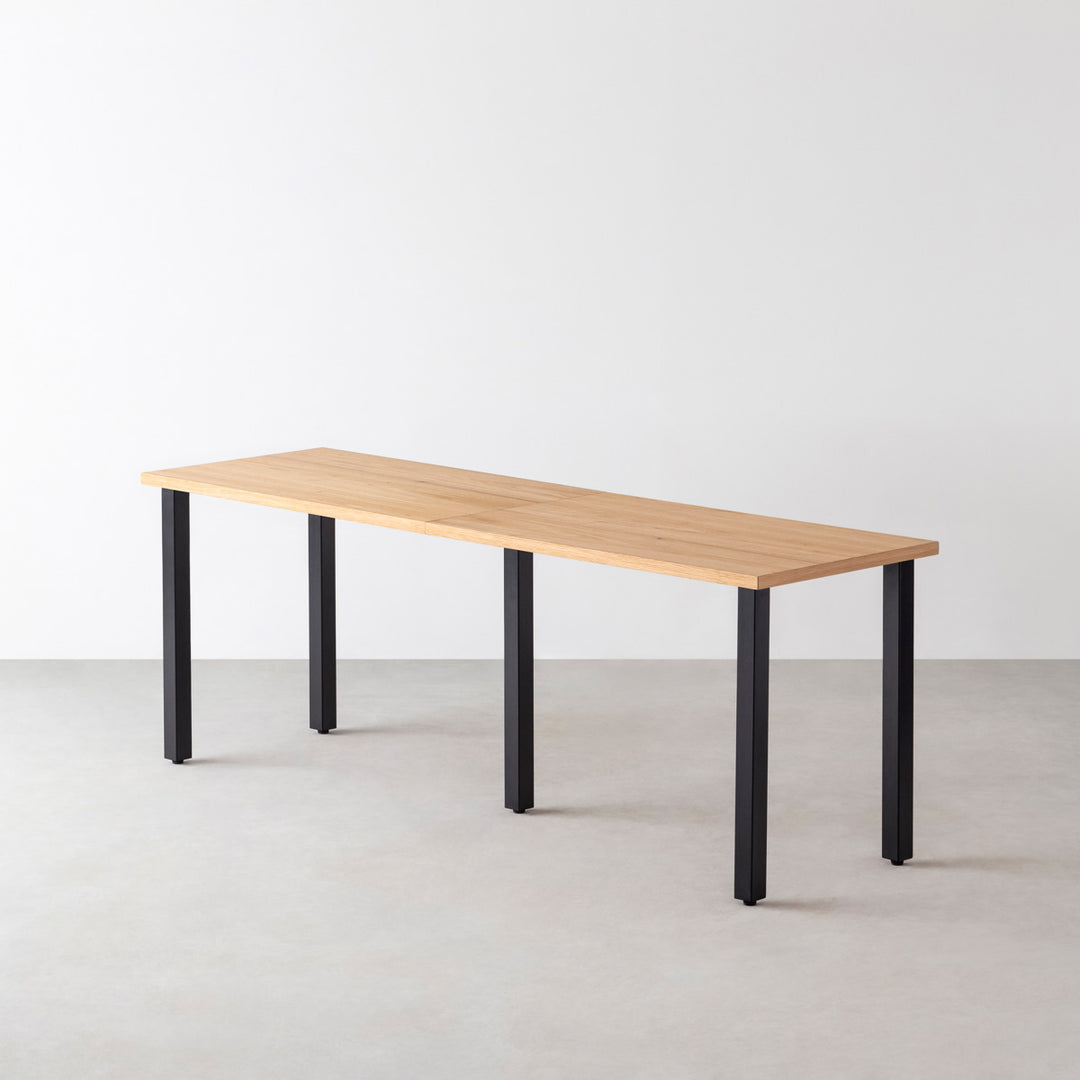 THE TABLE / くるみ × Black Steel × W181 - 300cm D40 - 69cm