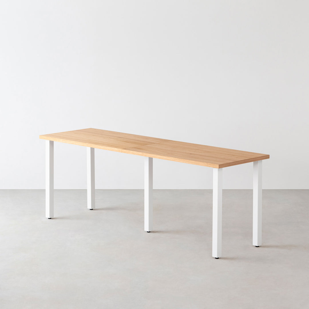 ひさ　一枚板　テーブル THE TABLE / くるみ × White Steel × W181 - 300cm D40 - 69cm