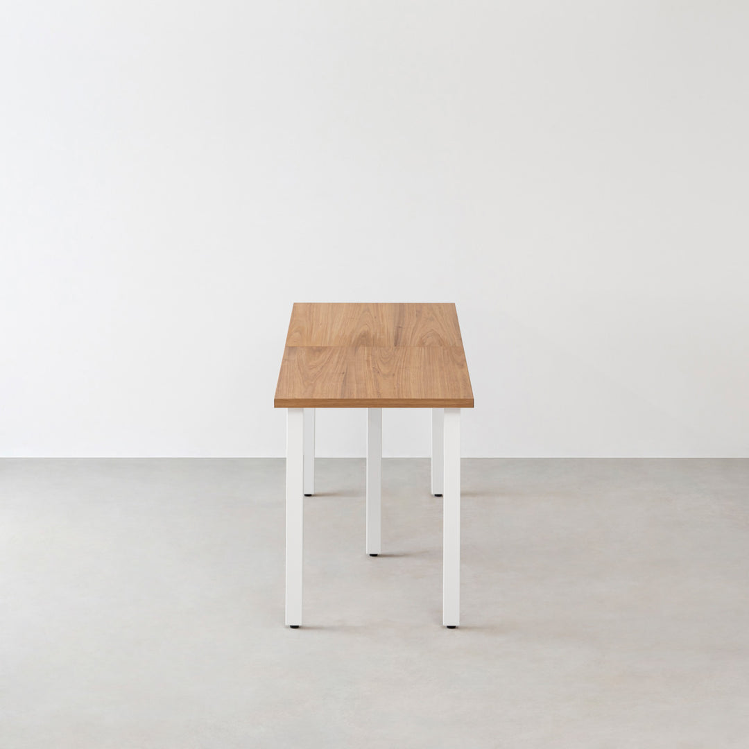 ひさ　一枚板　テーブル THE TABLE / くるみ × White Steel × W181 - 300cm D40 - 69cm