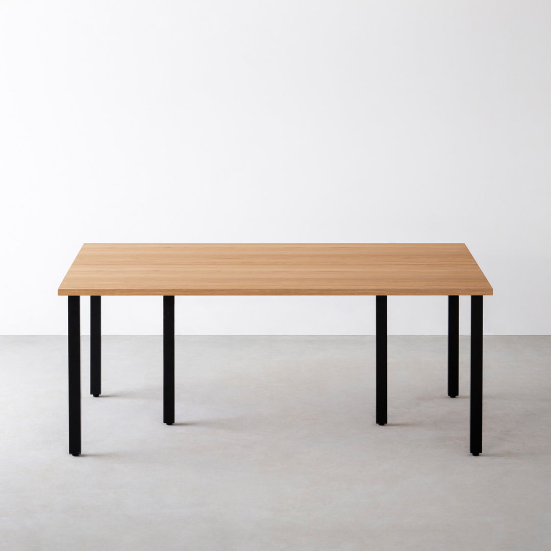 THE TABLE / くるみ × Black Steel × W150 - 180cm D80 - 120cm