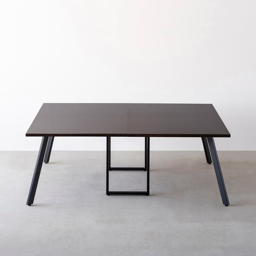 KANADEMONO テーブル　ラバーウッド　ブラック トレイ 150cm THE TABLE / ラバーウッド ナチュラル × Tube T - Black Steel