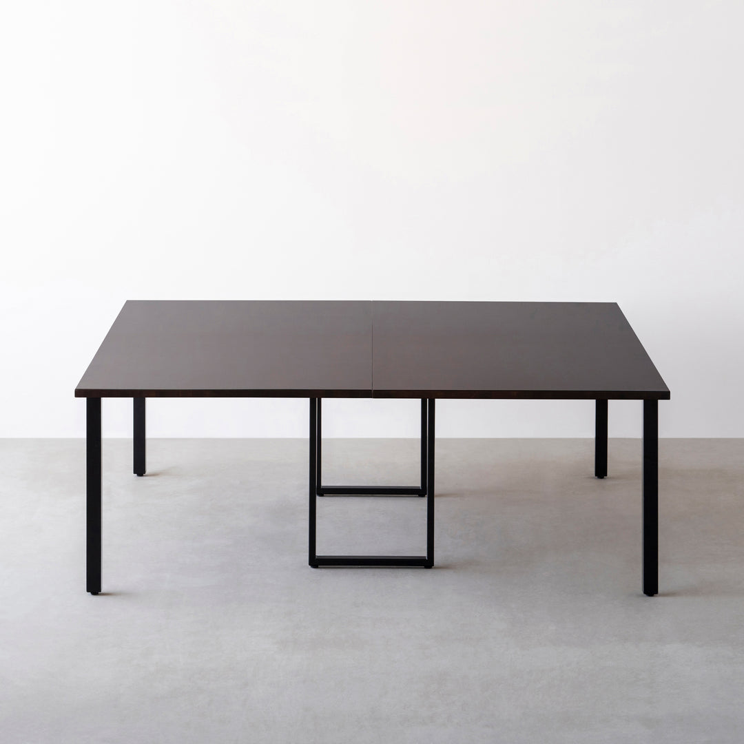 THE TABLE / ラバーウッド ブラックブラウン × Black Steel
