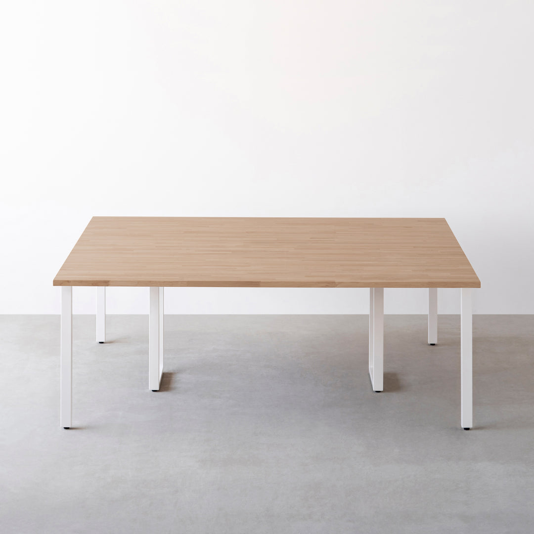 THE TABLE / ラバーウッド アッシュグレー × White Steel × W150
