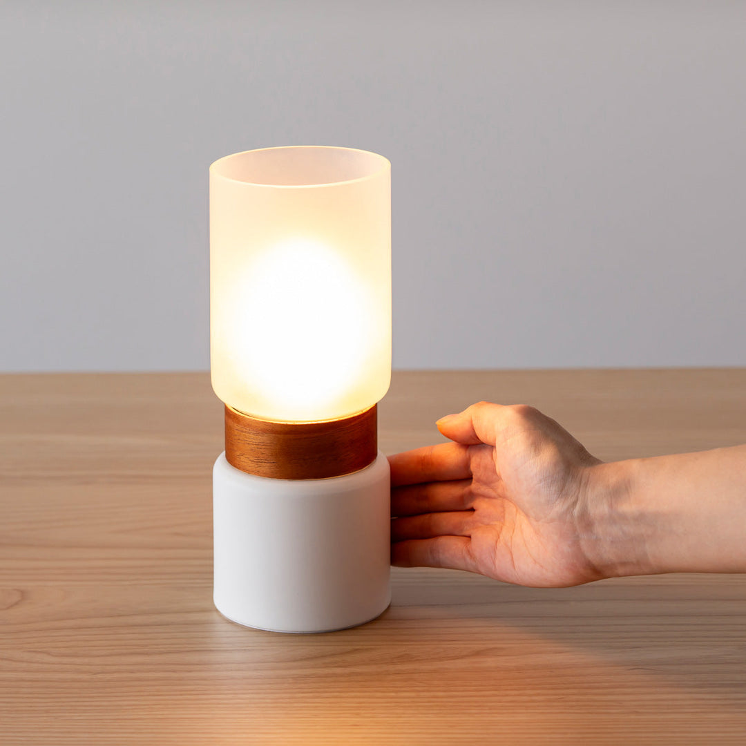 カナデモノ　Candle × Glassバーチ材 テーブルランプタッチ式 Candle × Glass バーチ材 テーブルランプ タッチ式 – KANADEMONO