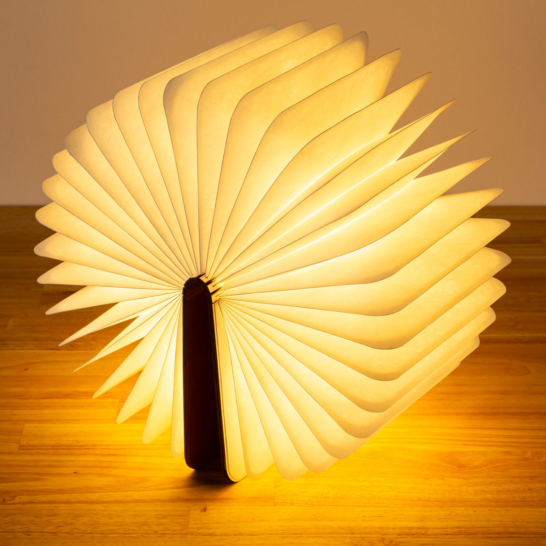 【訳あり】本のようなＬＥＤランプ　size:S ブックライト　PUレザー ブラウン