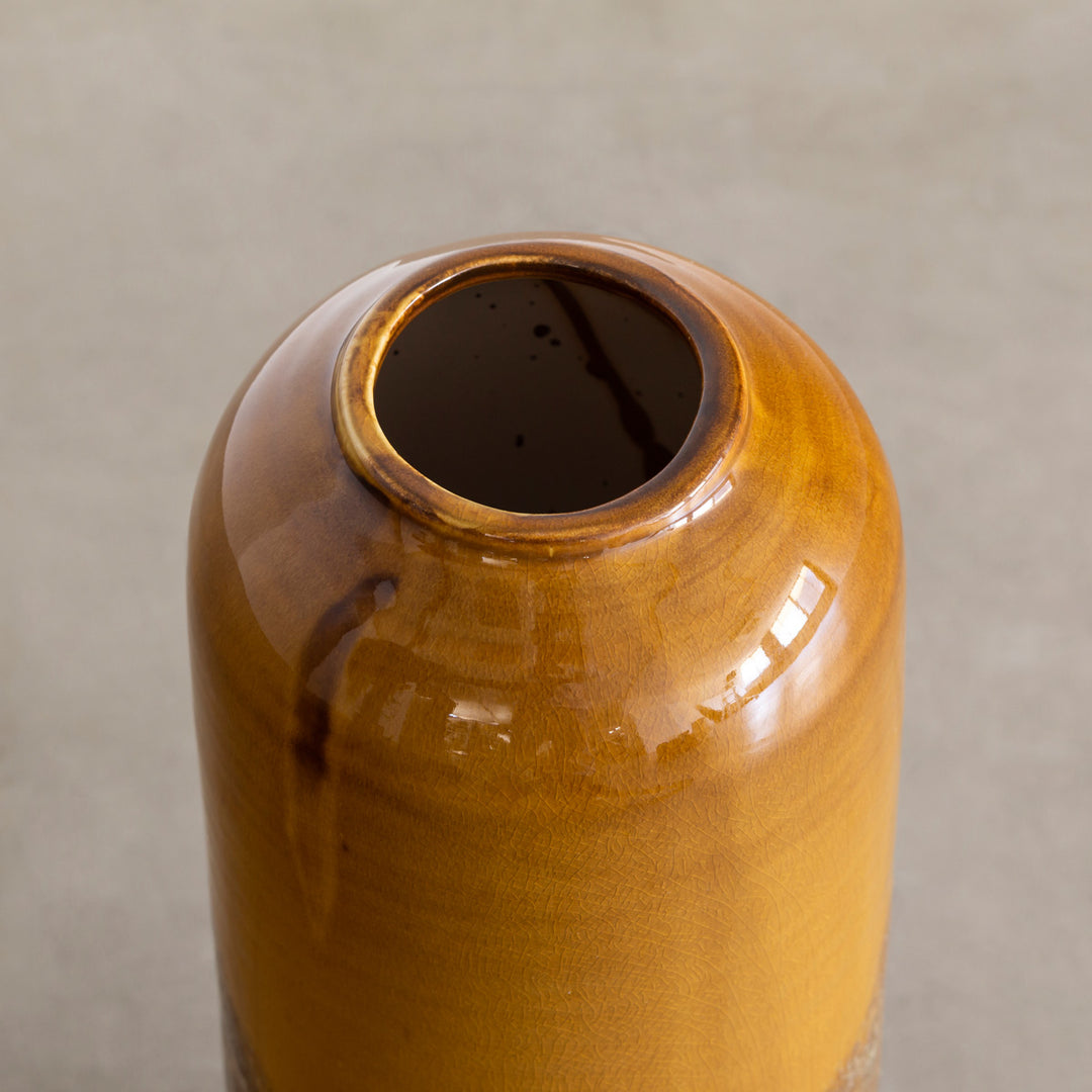 Ceramic - Deco セラミック フラワーベース Lサイズ オーカー（非耐水） – KANADEMONO