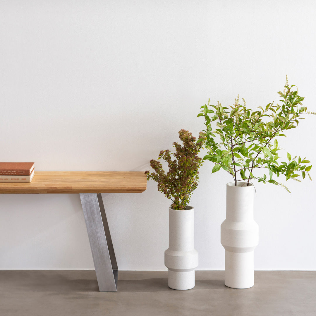 フラワーベース120ホワイト FlowerVaseClayStraightWhite_L_