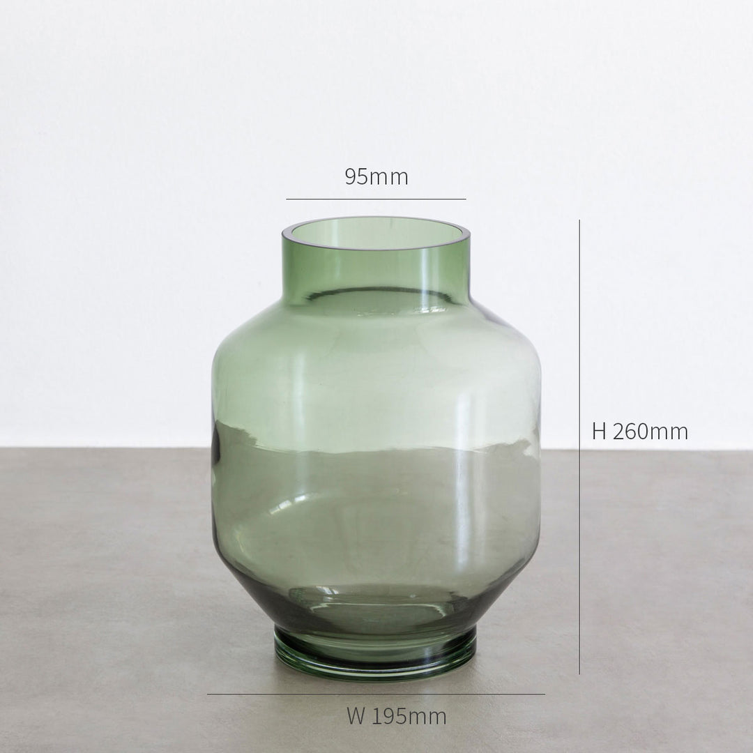 ボーコンセプト　花瓶　フラワーベース　大型　ガラス　グリーン Glass - Pot ガラス フラワーベース グリーン – KANADEMONO
