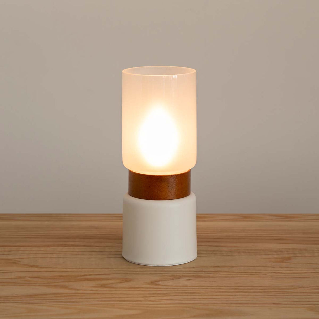 Candle × Glass バーチ材 テーブルランプ タッチ式 – KANADEMONO