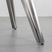 THE CAFE TABLE / リノリウム 全24色　Stainless 4本脚 × ラウンド φ81 - 100