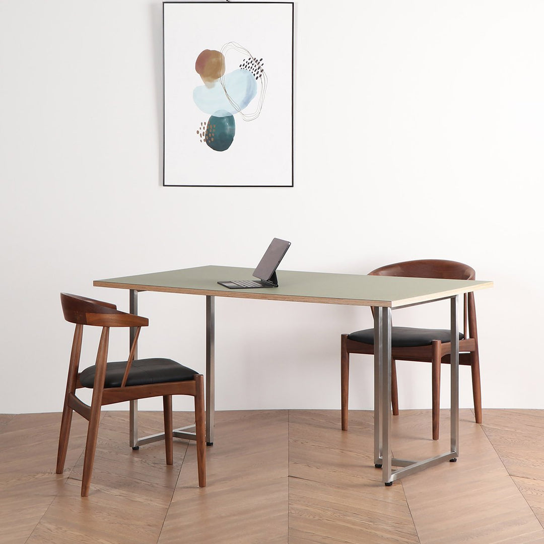 THE TABLE / リノリウム グリーン系 × Stainless – KANADEMONO