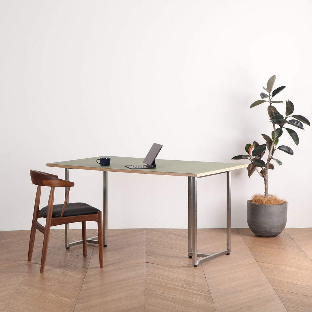 THE TABLE / リノリウム グリーン系 × Stainless – KANADEMONO