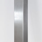 KANADEMONOの配線孔BROCK&TRAY付きのラバーウッド材ナチュラル天板とスクエアバー型ステンレス脚を組み合わせたテーブル（脚）