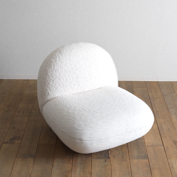ブークレ生地の 回転ソファ　1 seater　
