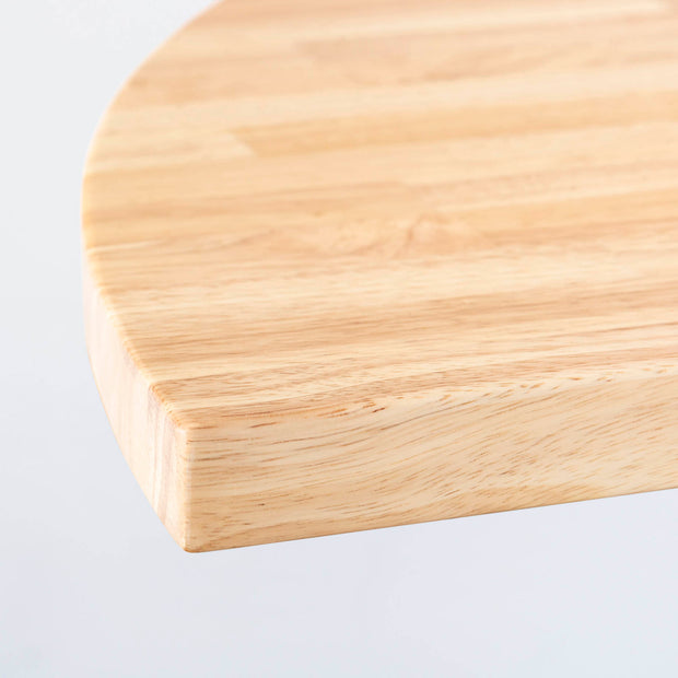 THE TABLE / 半円 × ラバーウッド × White Steel