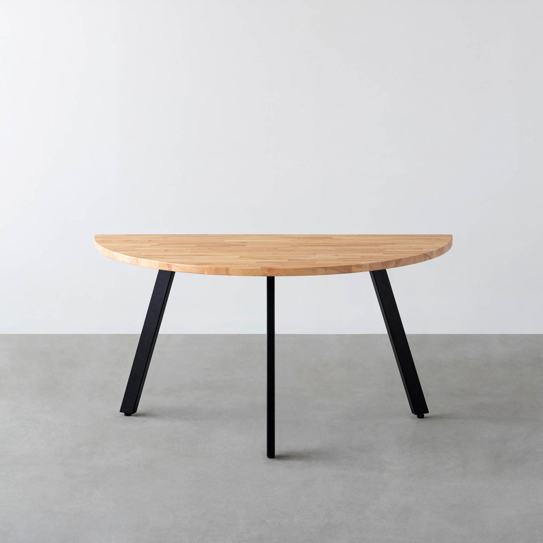 THE TABLE / 半円 × ラバーウッド × Black Steel – KANADEMONO