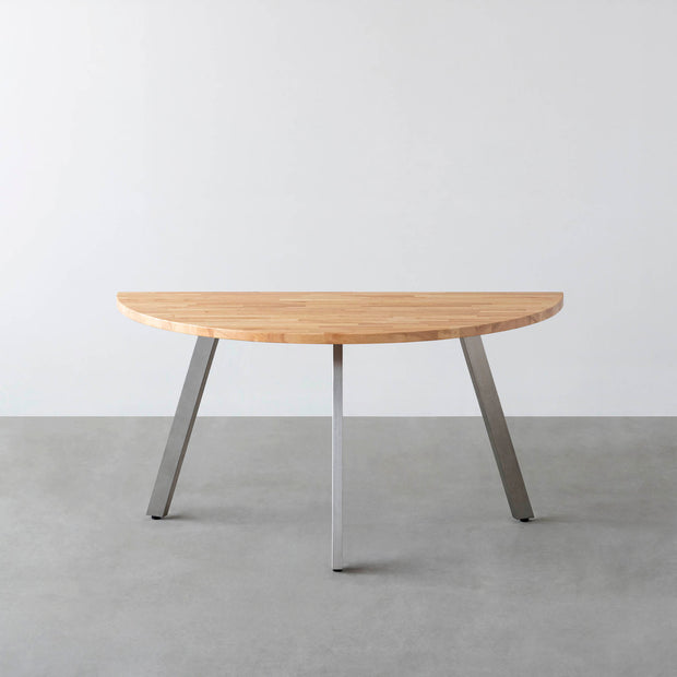 THE TABLE / 半円 × ラバーウッド × Stainless