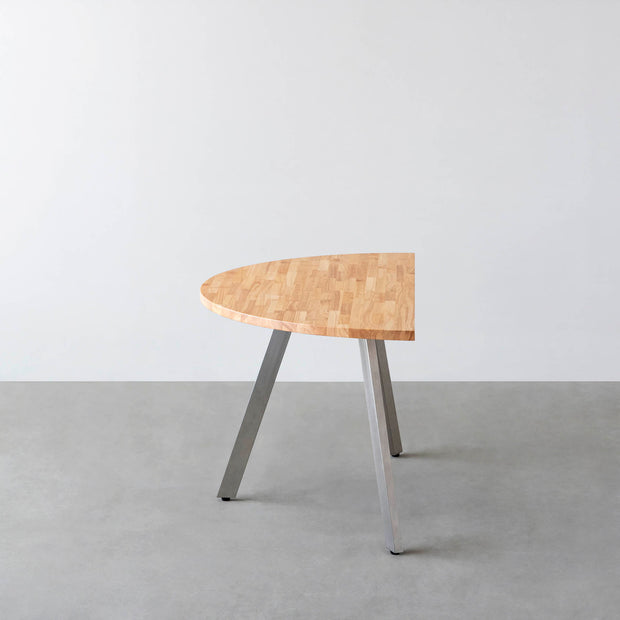 THE TABLE / 半円 × ラバーウッド × Stainless