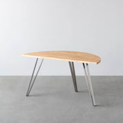 THE TABLE / 半円 × ラバーウッド × Stainless