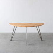 THE TABLE / 半円 × ラバーウッド × Stainless
