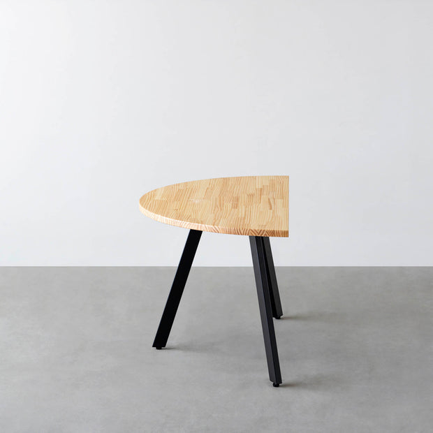 THE TABLE / 半円 × パイン × Black Steel
