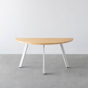 THE TABLE / 半円 × パイン × White Steel
