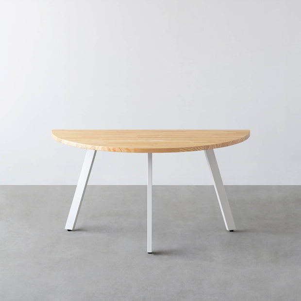 THE TABLE / 半円 × パイン × White Steel